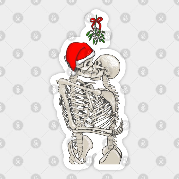 Mistletoe Skeletons Sticker by Heather Dorsch Creations